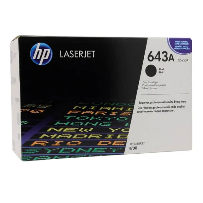 Tóner HP 643A negro Q5950A original