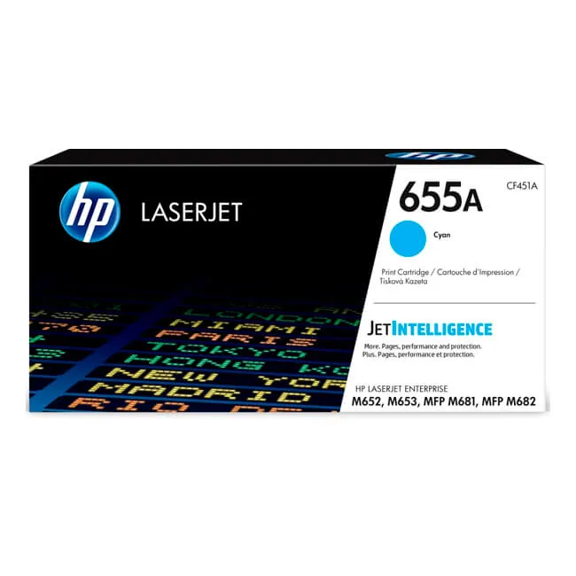 Tóner HP 655A original CF451A Cyan