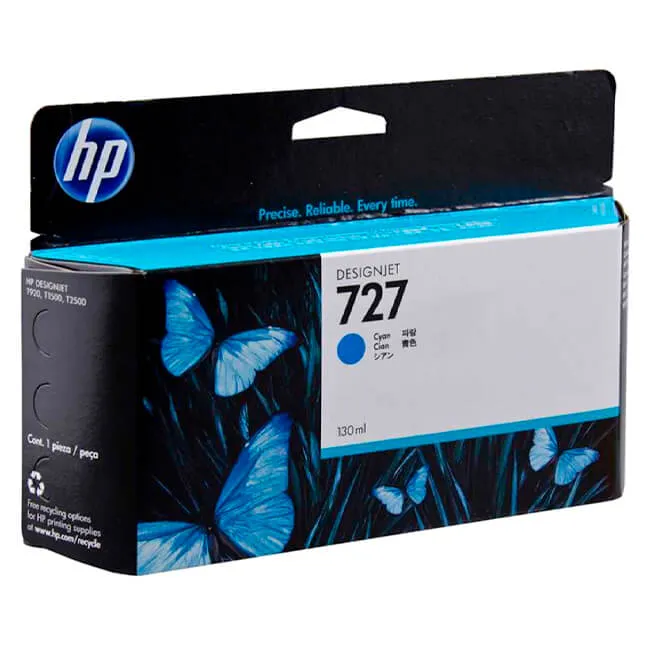 Tinta HP 727A original B3P19A Cyan