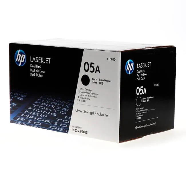 Tóner HP 05D original CE505D dual pack