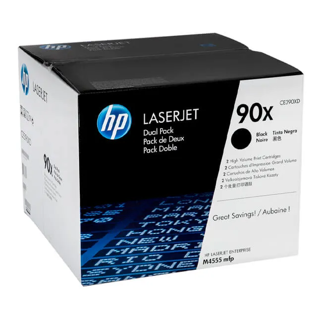 Tóner HP 90XD original CE390XD alto rendimiento