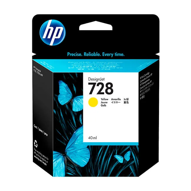 Tinta HP 728 original F9J61A Yellow