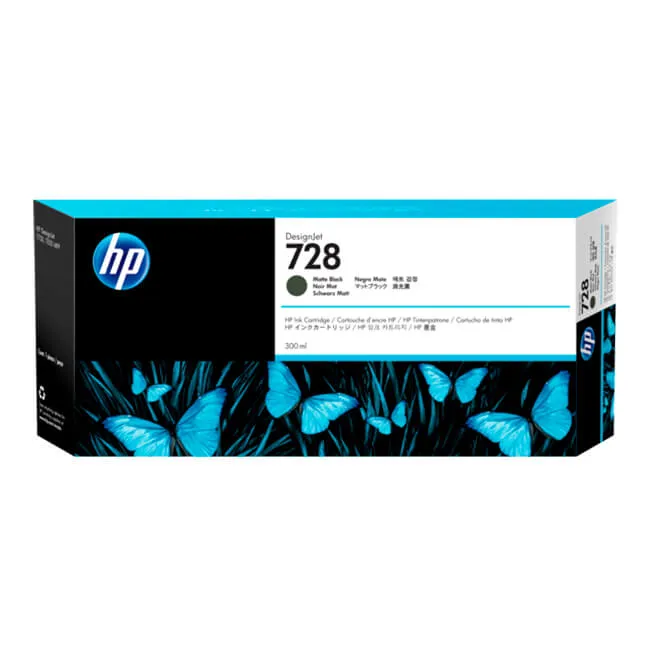 Tinta HP 728 original F9J68A Matte Black
