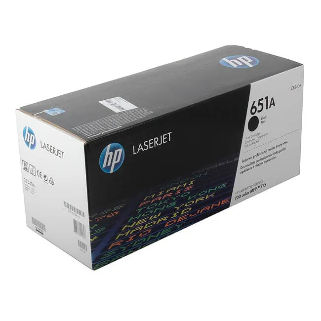 Tóner HP 651A negro CE340A original