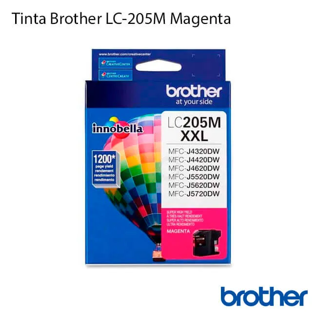 Tinta Brother LC205M Magenta Cartucho Original