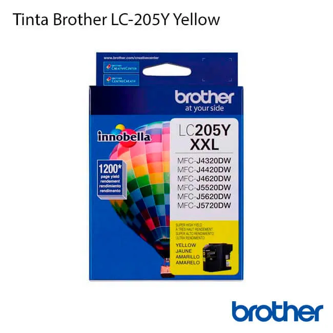 Tinta Brother LC205Y Yellow Cartucho Original
