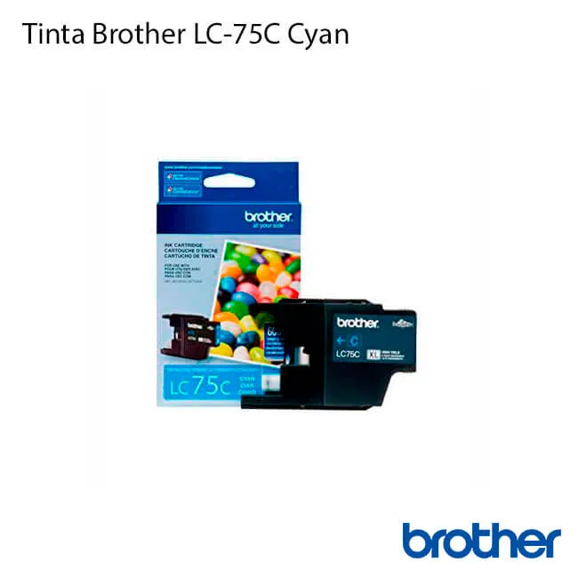 Tinta Brother LC75C Cyan original