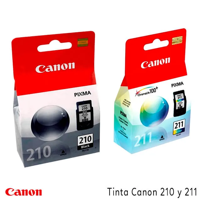 Cartuchos Canon 210 y 211 Negro y Tricolor Original