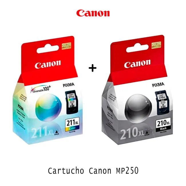 Cartucho Canon MP250 Negro y Tricolor Mas Rendimiento