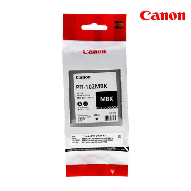 Cartucho de Tinta Canon PFI-102MBK Matte Black