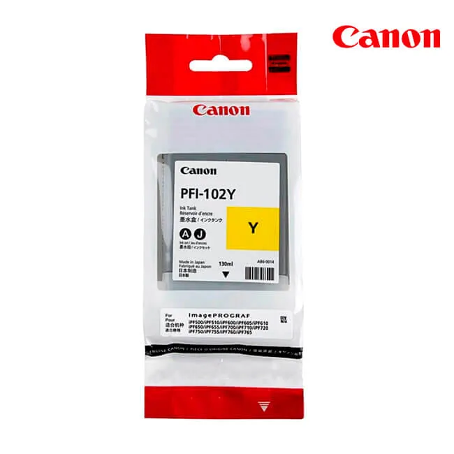 Cartucho de Tinta Canon PFI-102Y Yellow