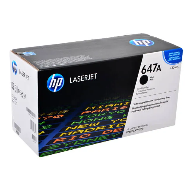Tóner HP 647A negro CE260A original