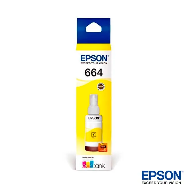Botella de Tinta Epson 664 Amarillo original