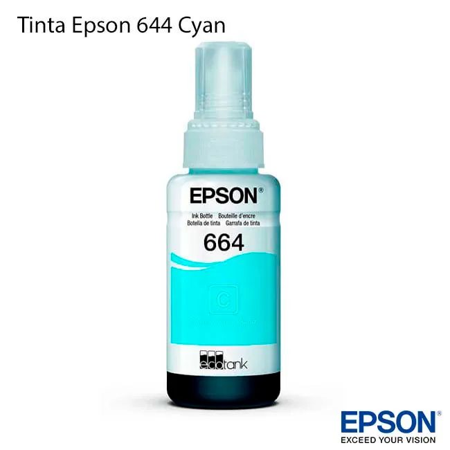 Botella de Tinta Epson 664 Cyan original