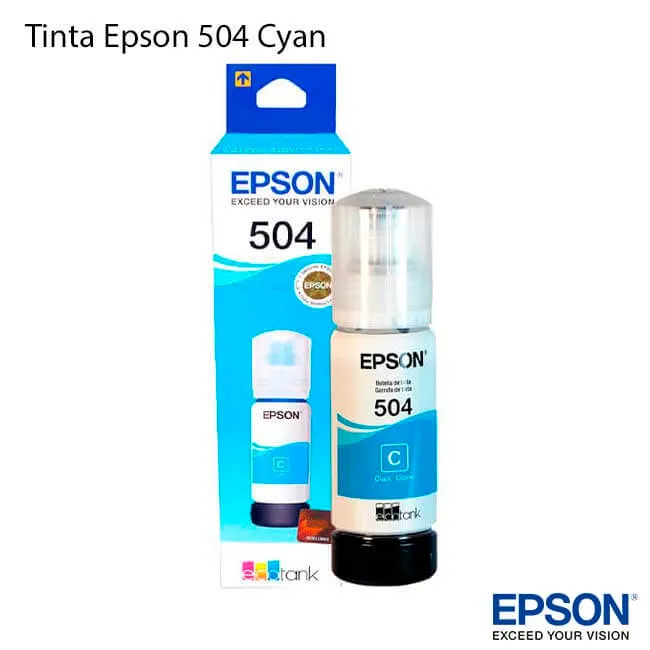 Botella de Tinta Epson 504 Cyan original