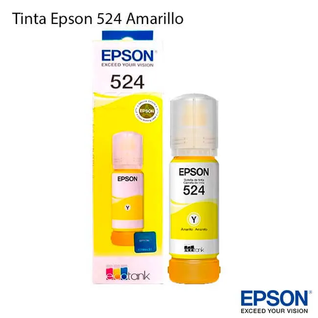 Botella de Tinta Epson 524 Amarillo original