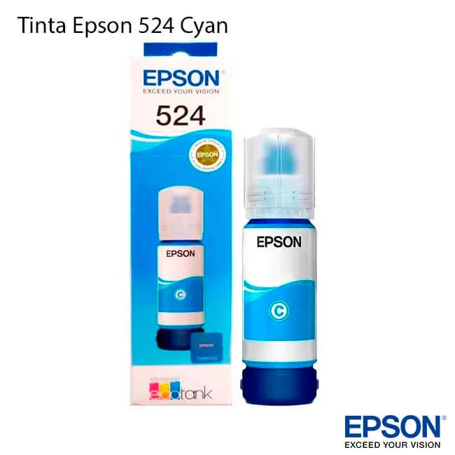 Botella de Tinta Epson 524 Cyan original