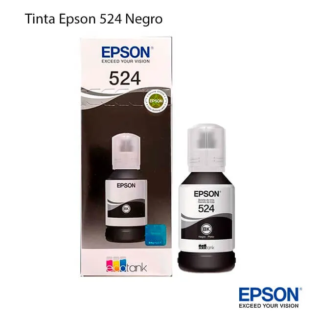 Botella de Tinta Epson 524 Negro original