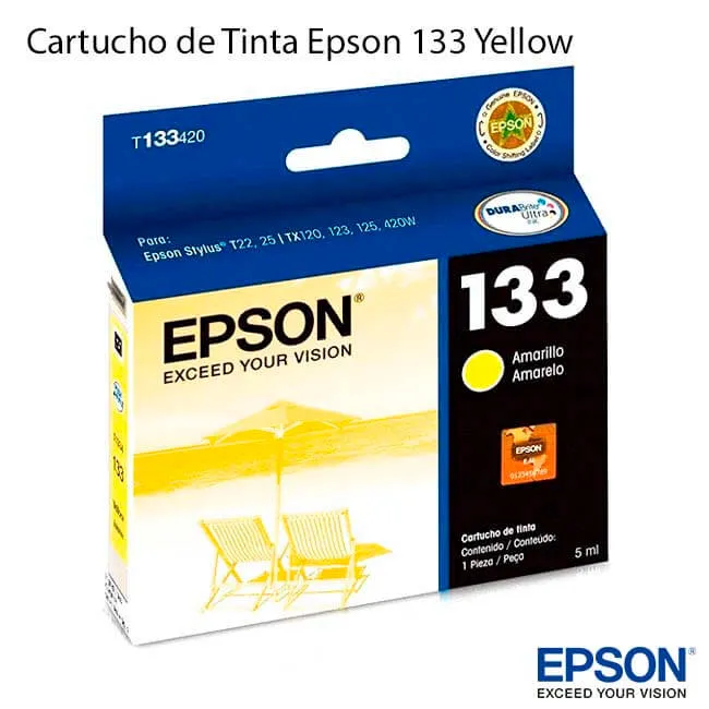 Cartucho de Tinta Epson 133 Amarillo Original
