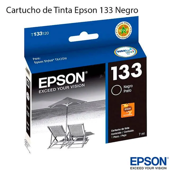 Cartucho de Tinta Epson 133 Negro Original