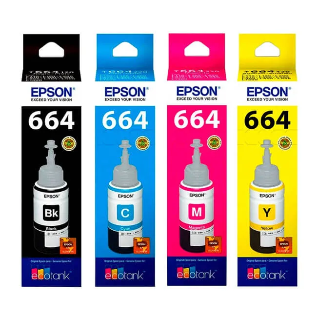 Tinta Epson T664 original Kit completo