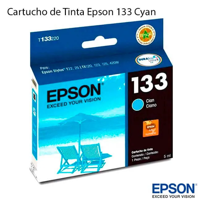 Cartucho de Tinta Epson 133 Cyan Original