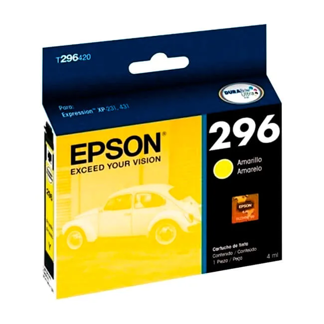 Cartucho de Tinta Epson 296 Amarillo Original