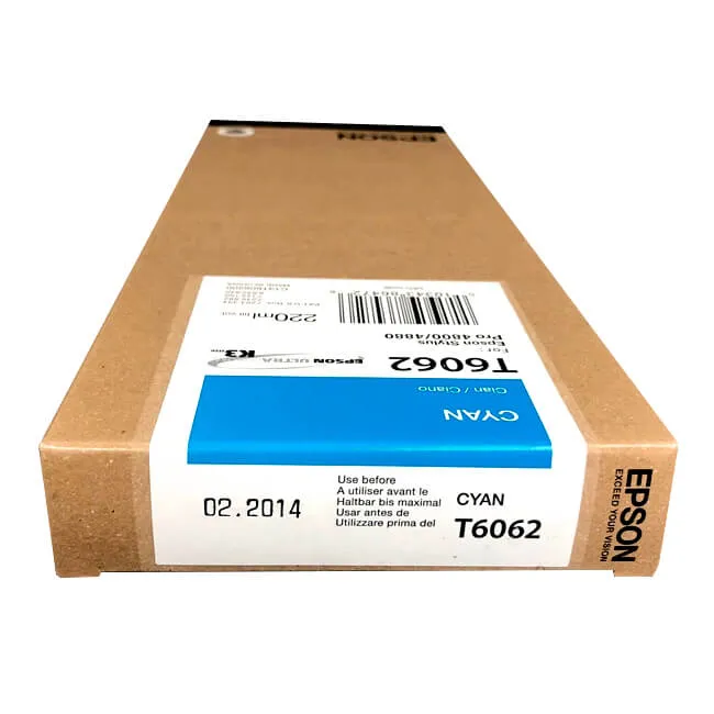 Tinta Epson T606200 original T6062 Cyan