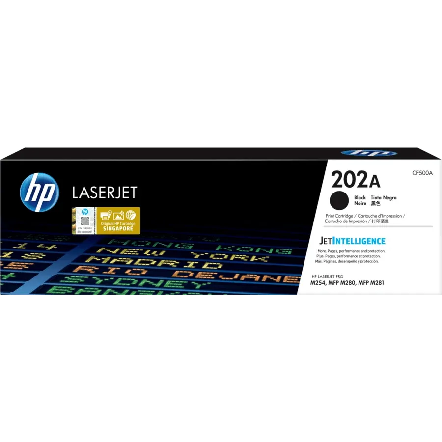 Tóner HP 202A original CF500A negro