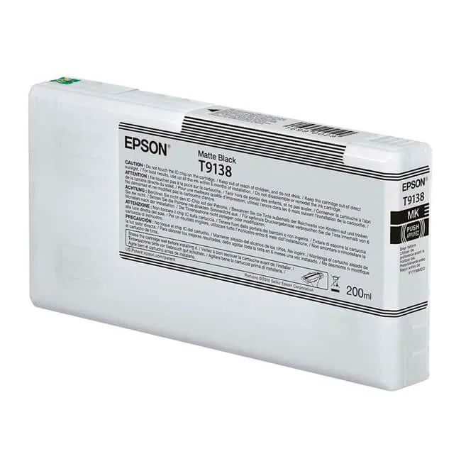 Tinta Epson T9138 original T913800 Negro Mate