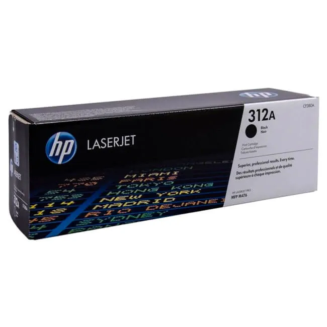Tóner HP 312A original CF380A negro