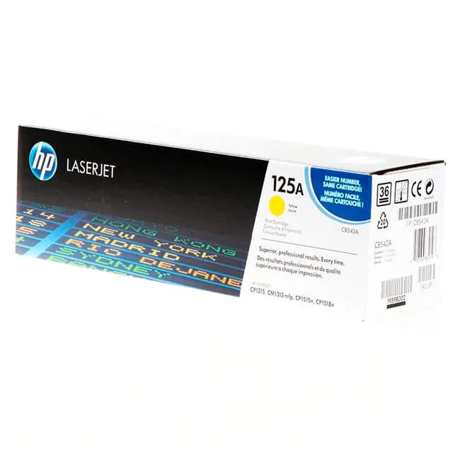 Tóner HP 125A original CB542A yellow