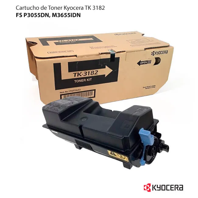 Toner Kyocera p3055dn, m3655idn – Cartucho Original TK-3182